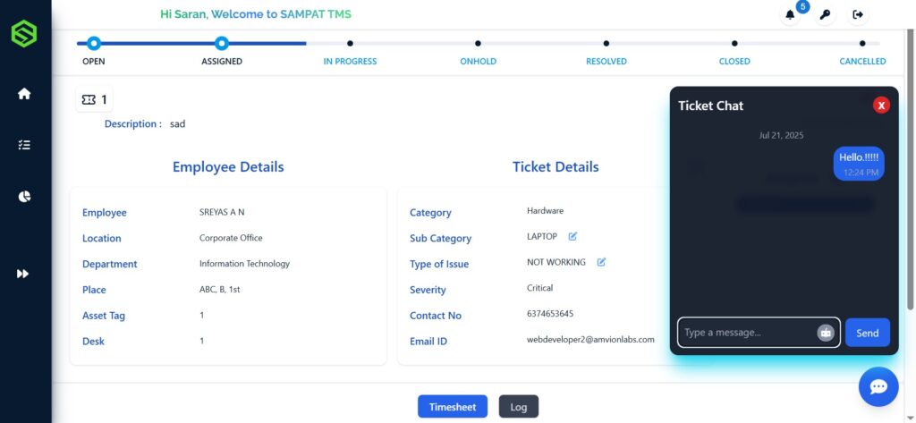 Ticket management software with chatbots